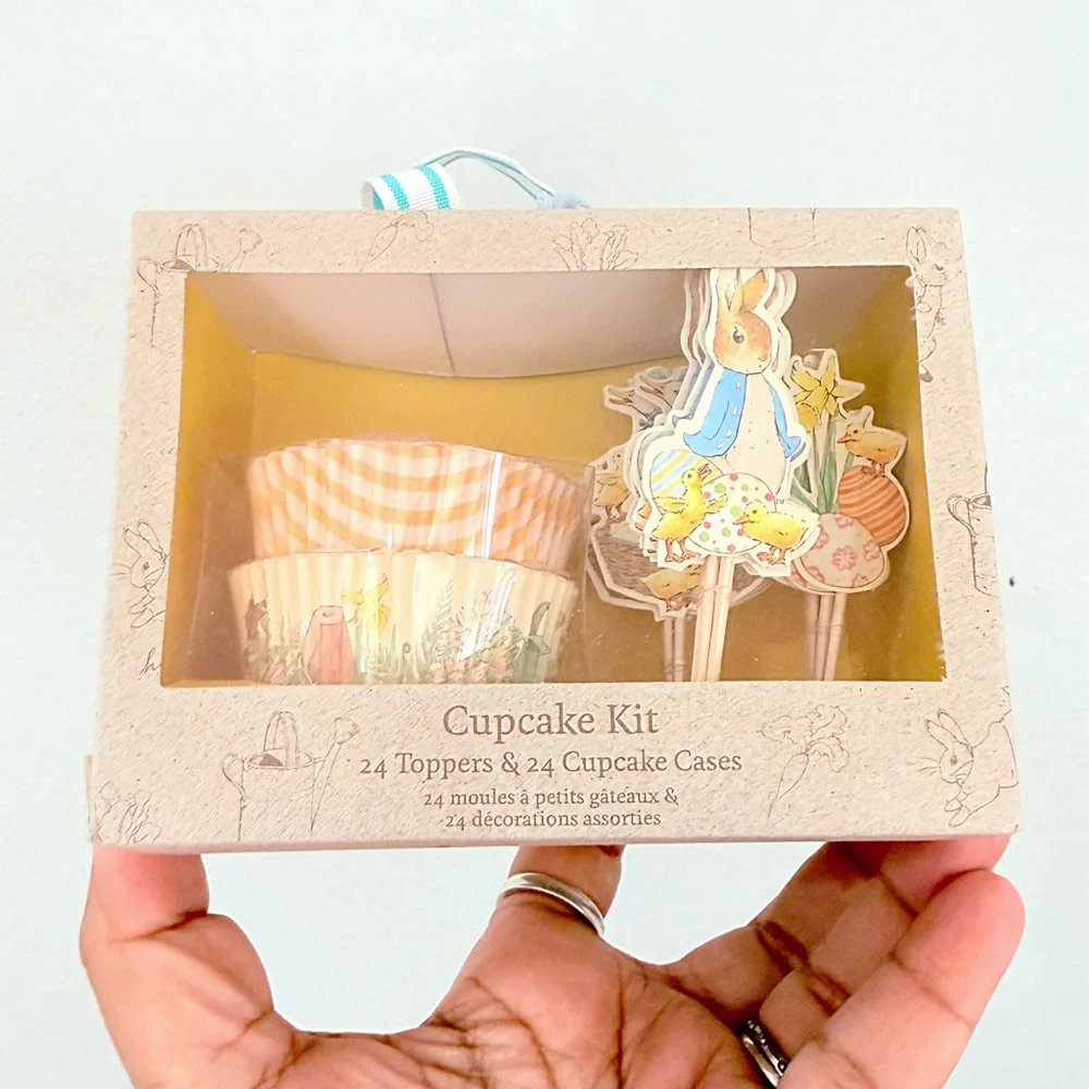 Meri Meri Peter Rabbit 24 Easter Cupcake Kit with Toppers and Cases